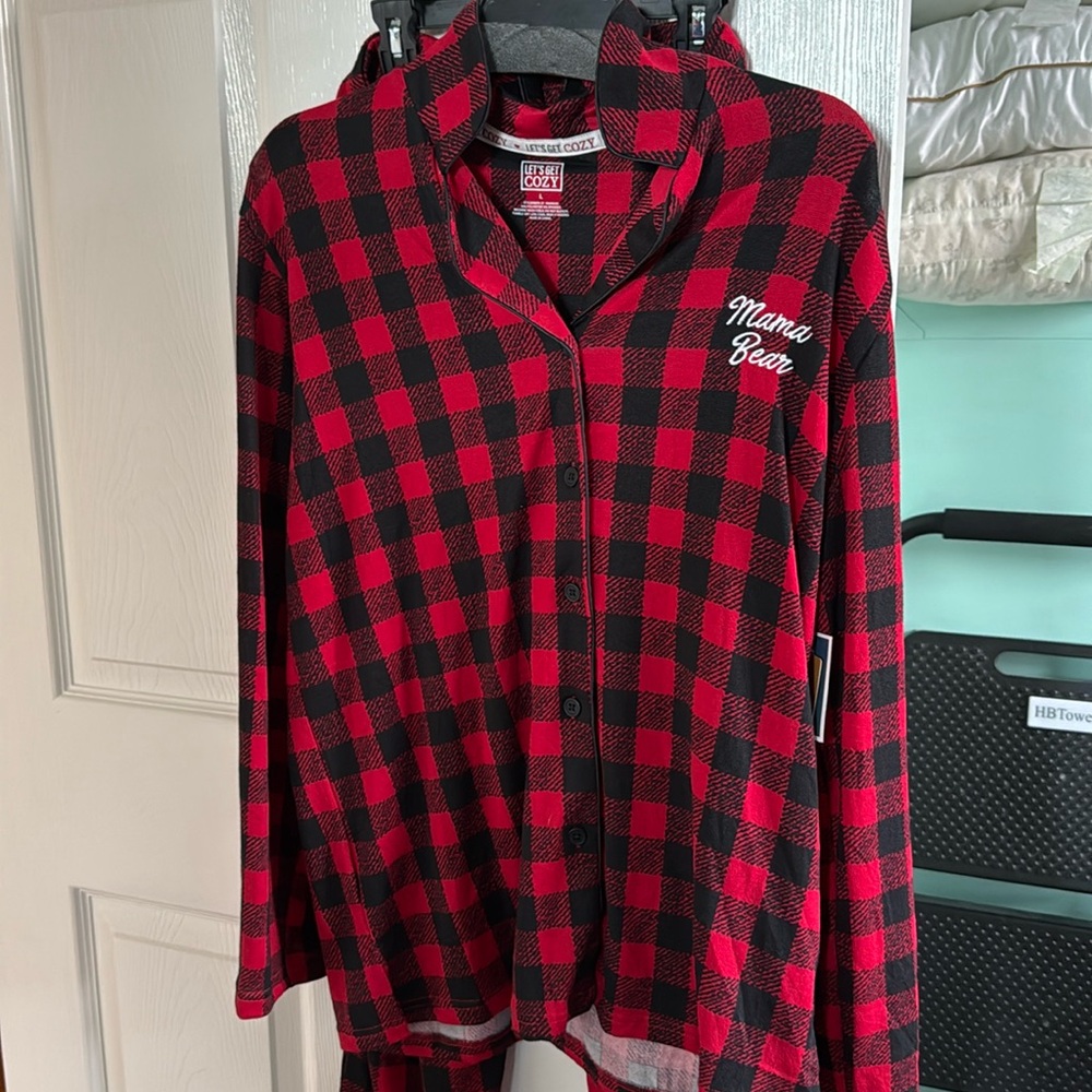 Mama bear red pajamas